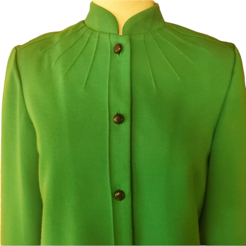 1980s‎ Pablo Collection Green Skirt Suit Set - Picture 2 of 8